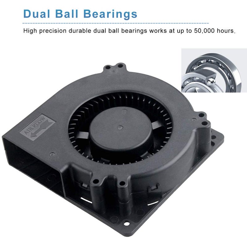 GDSTIME Brushless Radial Blower Fan High Speed 24V DC Centrifugal Fan 120mm x120mm x 32mm - Image 3